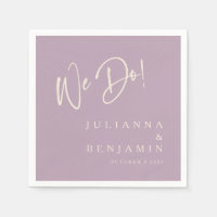 Modern We Do Elegant Custom Wedding Dusty Lilac
