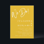 Modern We Do Elegant Saffron Yellow Wedding  Invitation<br><div class="desc">Modern We Do Elegant Yellow Saffron Wedding Invite</div>