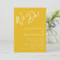 Modern We Do Elegant Saffron Yellow Wedding