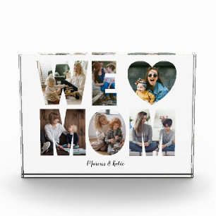 Modern WE LOVE MOM Photo Collage Gift For Mum