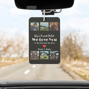 Modern 'We Love You' Custom Photo Collage Car Air Freshener