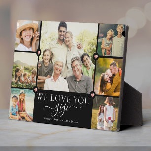 Modern We Love You Gigi Family Photo Collage Plaque