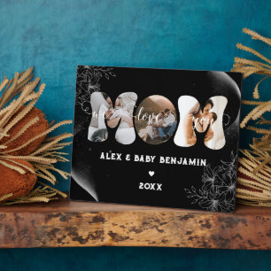 Modern We Love You Mum Photo collage Plaque