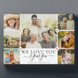 Modern We Love You YiaYia Family Photo Collage Plaque<br><div class="desc">An elegant,  modern Mother's Day gift: A trendy Instagram family photo collage plaque reading WE LOVE YOU YIAYIA in pretty hand lettered script alongside your names and 7 of your favourite pictures accented by sweet printed rose gold hearts for the best grandma ever.</div>