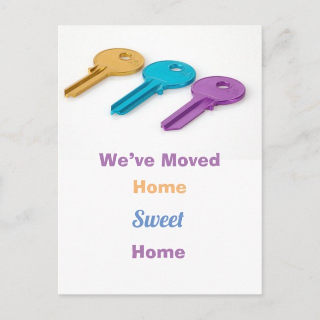 Modern We’ve Moved Announcement Postcard (Front)