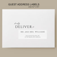 Modern wedding 24 guests custom address labels