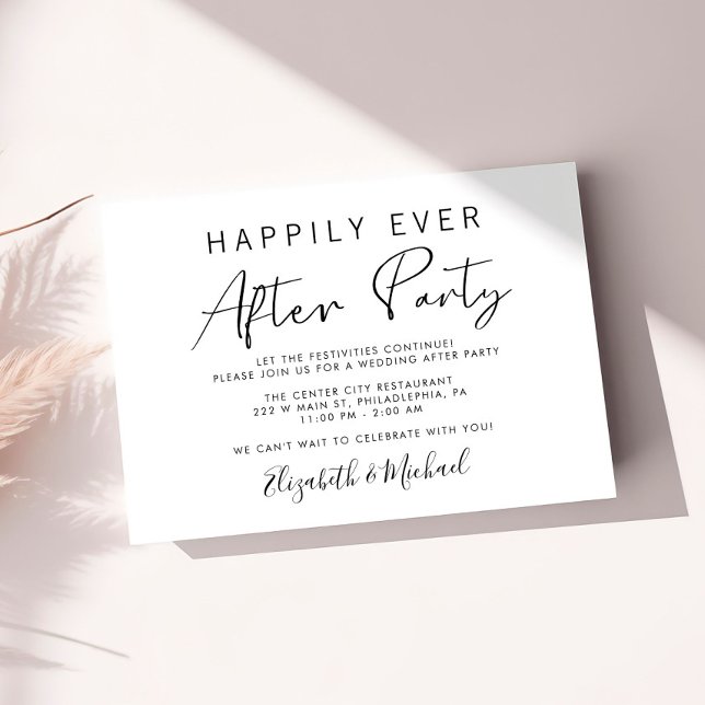 Modern Wedding After Party  Enclosure Card (Creator Uploaded)