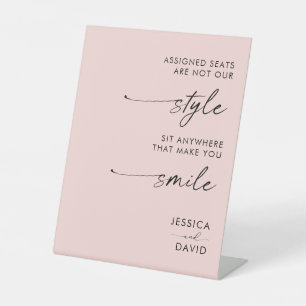 Modern Wedding Assigned Seats Are Not Our Style Pedestal Sign