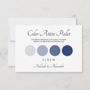 Modern Wedding Attire Dress Code Enclosure Card