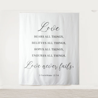 Modern Wedding Banner Backdrop Tapestry