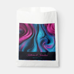 Modern Wedding-Blue and Pink- Favour Bag