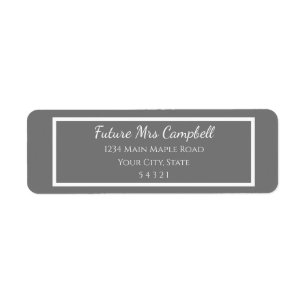 Modern wedding Blush pink Future Mrs return adress Address Label