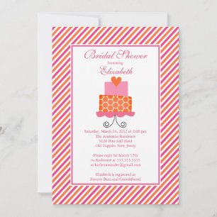 Modern Wedding Cake Bridal Shower Invitation