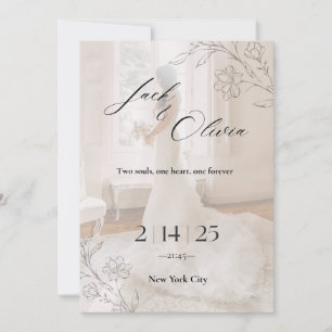 Modern wedding card