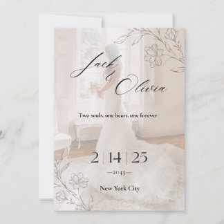 Modern wedding card 