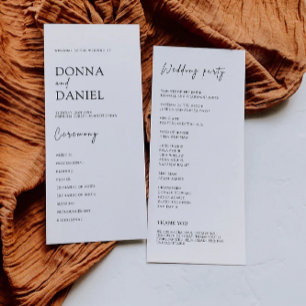 Modern Wedding Ceremony Program Template
