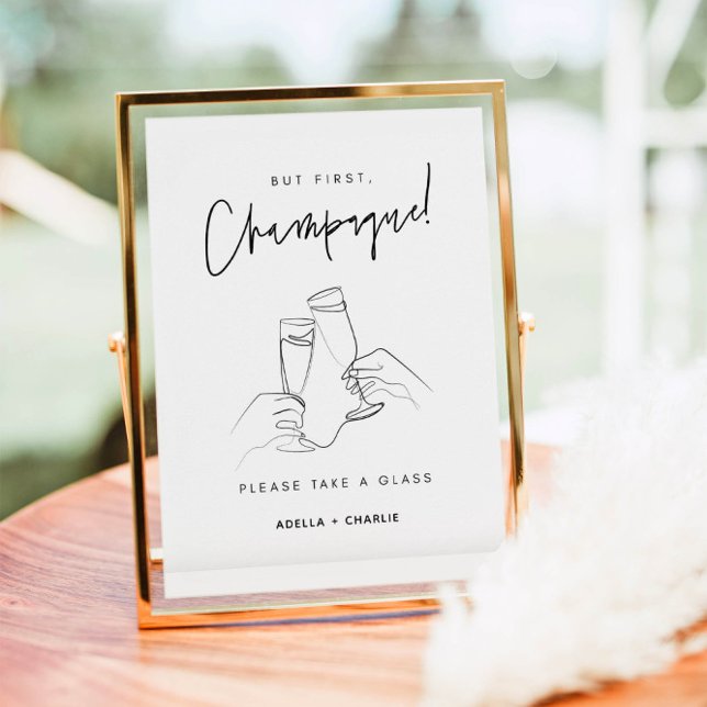  Modern Wedding Champagne Sign (Creator Uploaded)