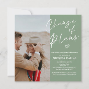 Modern Wedding Change of Plans Announcement