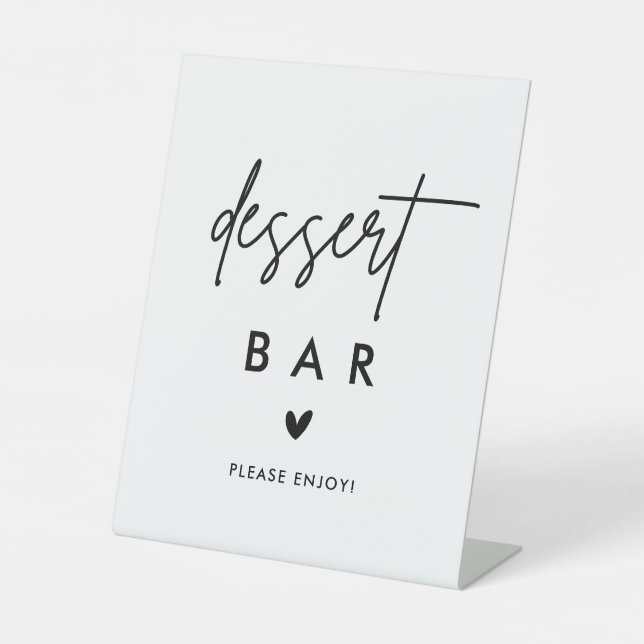 Modern Wedding Dessert Bar Party Sign (Front)