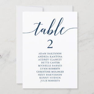 Modern Wedding Dinner Guest Setting Chart Card