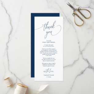 Modern Wedding Dinner Place Setting Thank You Card