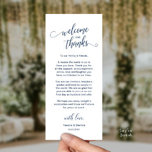 Modern Wedding Dinner Place Setting Thank You Card