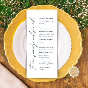 Modern Wedding Dinner Place Setting Thank You Card