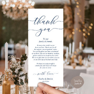 Modern Wedding Dinner Place Setting Thank You Card