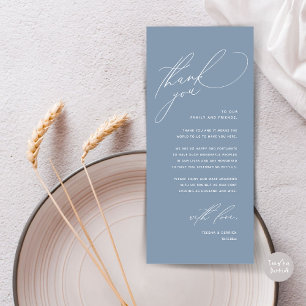 Modern Wedding Dinner Place Setting Thank You Card