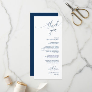 Modern Wedding Dinner Place Setting Thank You Card