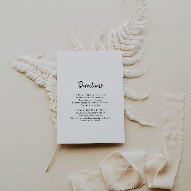 Modern Wedding Directions Enclosure Card (Creator Uploaded)