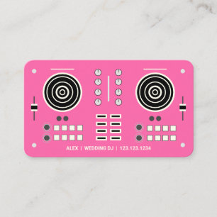 Modern Wedding DJ - Pink Business Card
