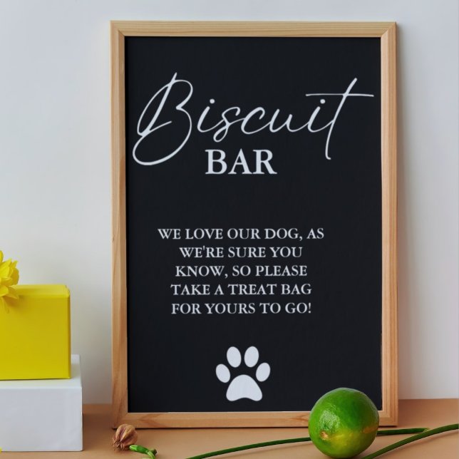 Modern wedding dog treat sign biscuit bar favour (Creator Uploaded)