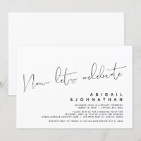 Modern Wedding Elopement, Now let's celebrate