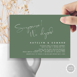 Modern Wedding Elopement, Surprise, we eloped Invitation