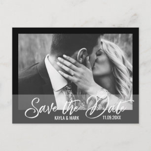 Modern Wedding Engagement SAVE THE DATE   PHOTO Postcard
