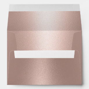 Modern Wedding Faux Rose Gold Foil 5X7 Envelope