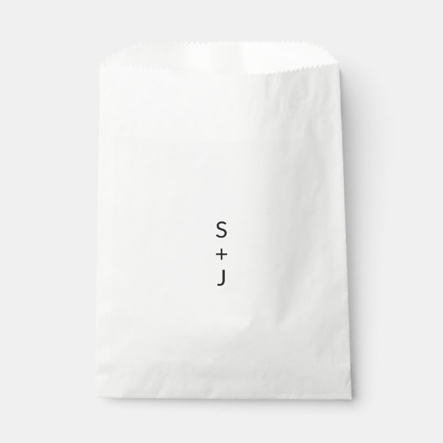 Modern Wedding  Favour Bag (Front)