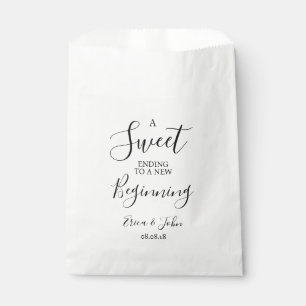 Modern Wedding Favour Bag Sweet Ending