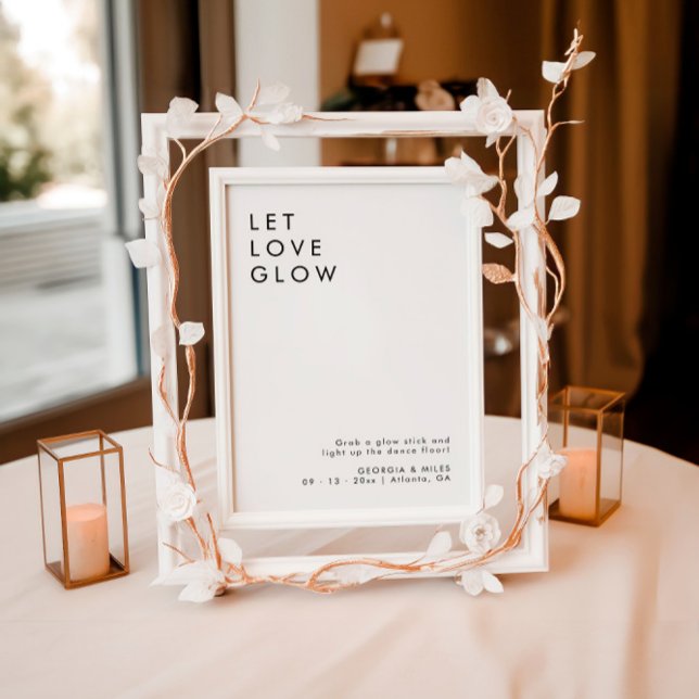 Modern Wedding Glow Stick Wedding Send Off Sign Invitation (Creator Uploaded)