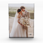 Modern Wedding Grey Heart Keepsake Photo Block<br><div class="desc">Modern wedding photo block. The heart can be changed to any colour. A sweet desktop,  mantel,  bookshelf or night stand keepsake for your home,  office or studio.</div>