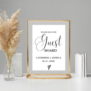 Modern wedding Guest board sign, guestbook sign