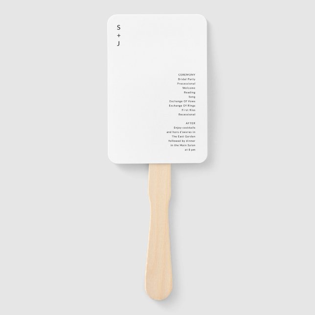 Modern Wedding  Hand Fan (Front)
