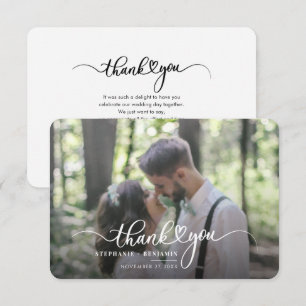 Modern Wedding Hand-Lettered Thank You