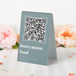 Modern Wedding Honeymoon Fund QR Code