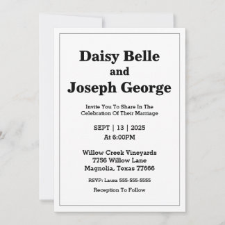 Modern Wedding Invitation