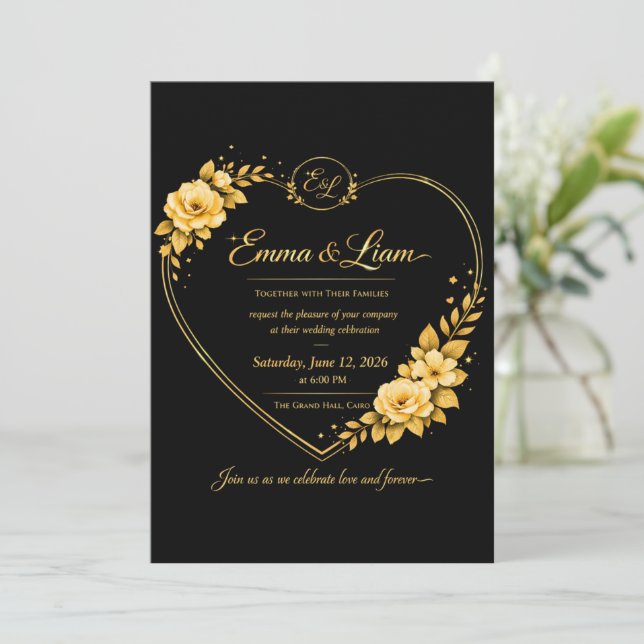 Modern Wedding Invitation Card – Elegant Minimalis (Standing Front)
