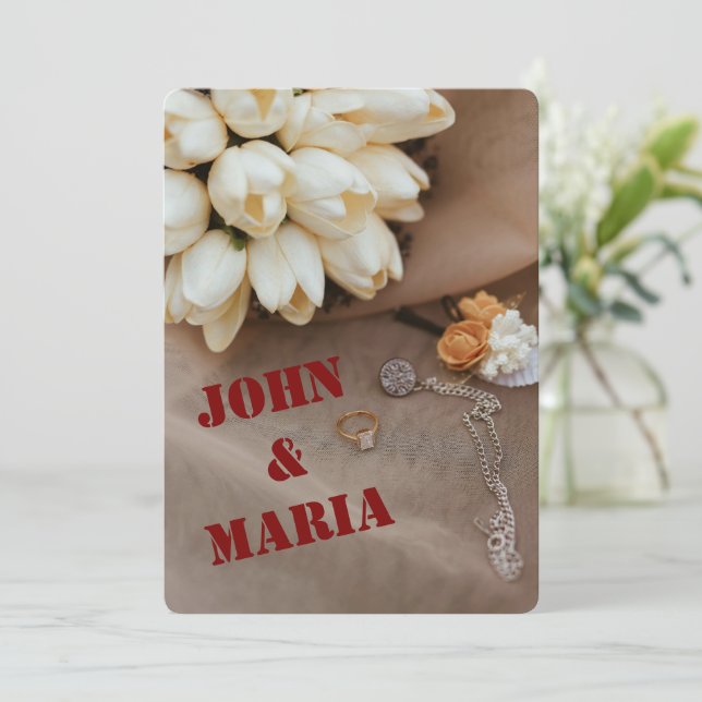 Modern Wedding Invitation | Editable Design (Standing Front)