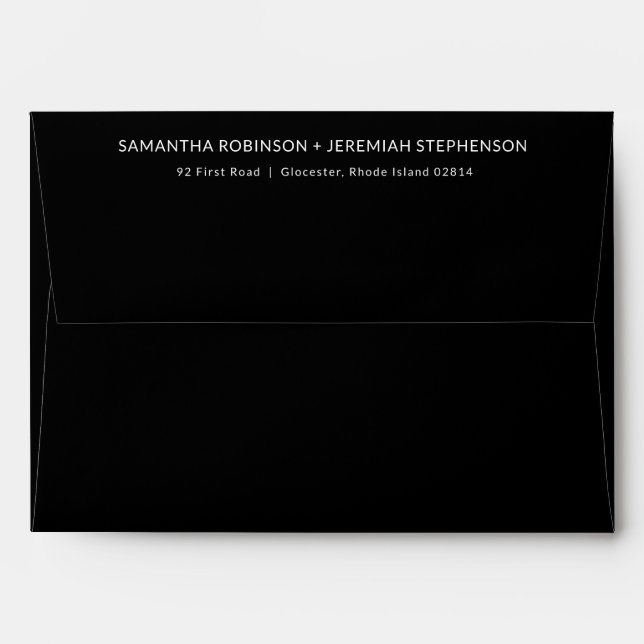 Modern Wedding Invitation  Envelope (Back (Top Flap))