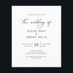 Modern Wedding Invitation  Flyer<br><div class="desc">This modern wedding card has a warm, minimalist design. The front features a lively script text above your first names and date. On the back, we've set the background as transparent, so that the colour of the paper will serve as the base colour. You can choose a colour for the...</div>
